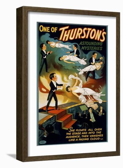 She Floats All over the Stage, Howard Thurston-null-Framed Giclee Print