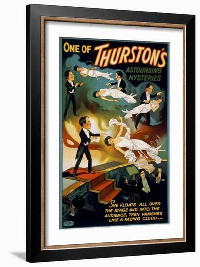 She Floats All over the Stage, Howard Thurston-null-Framed Giclee Print