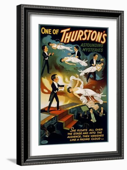 She Floats All over the Stage, Howard Thurston-null-Framed Giclee Print