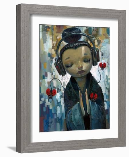 She Had Her Sources-Aaron Jasinski-Framed Art Print