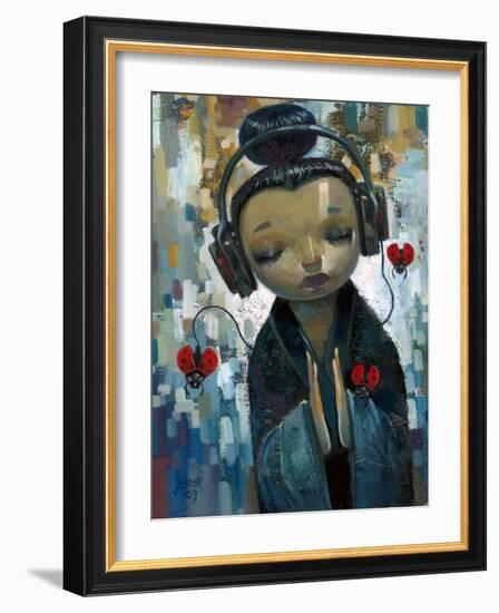 She Had Her Sources-Aaron Jasinski-Framed Art Print