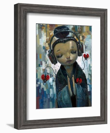 She Had Her Sources-Aaron Jasinski-Framed Art Print