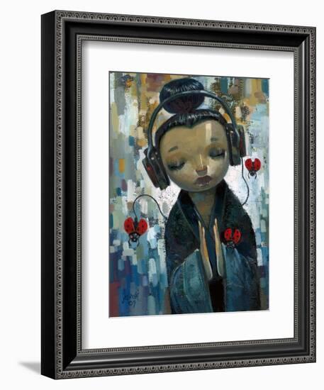 She Had Her Sources-Aaron Jasinski-Framed Art Print