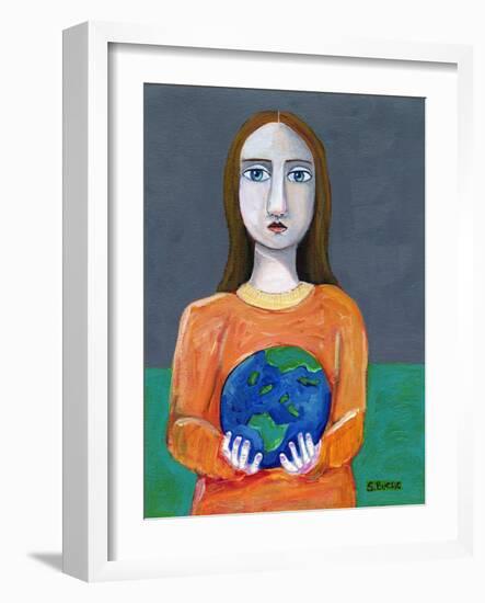 She Had the World in Her Hands-Sharyn Bursic-Framed Photographic Print