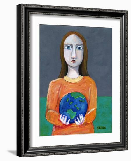 She Had the World in Her Hands-Sharyn Bursic-Framed Photographic Print