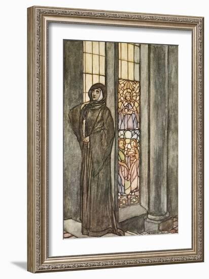 She Heard Her Own Name Called Again and Again, Illustration from 'The High Deeds of Finn, and Other-Stephen Reid-Framed Giclee Print