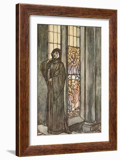 She Heard Her Own Name Called Again and Again, Illustration from 'The High Deeds of Finn, and Other-Stephen Reid-Framed Giclee Print