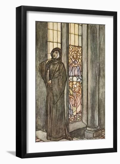 She Heard Her Own Name Called Again and Again, Illustration from 'The High Deeds of Finn, and Other-Stephen Reid-Framed Giclee Print