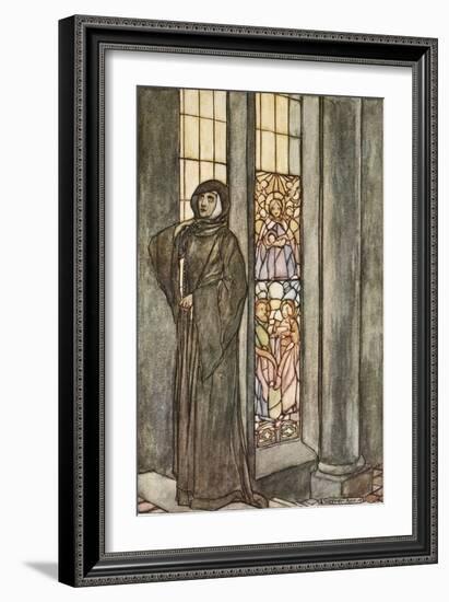 She Heard Her Own Name Called Again and Again, Illustration from 'The High Deeds of Finn, and Other-Stephen Reid-Framed Giclee Print