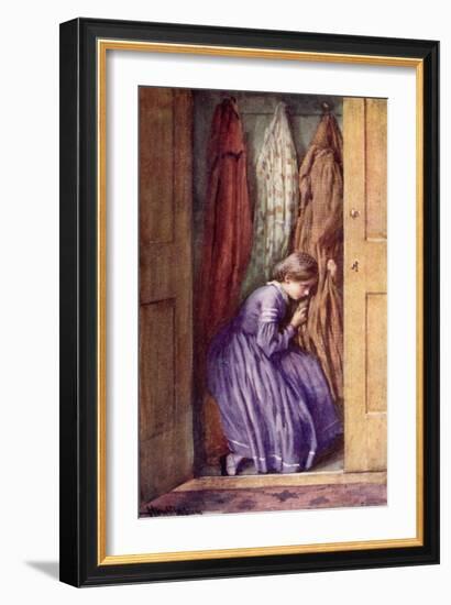 She Hid Her Face in the Folds of a Certain Dear Old Gown, and Made Her Little Moan-Harold Copping-Framed Giclee Print