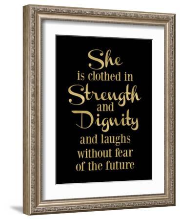 She Is Clothed in Strength Golden Black' Art Print - Amy Brinkman She Is Clothed in Strength Golden Black' Art Print - Amy Brinkman