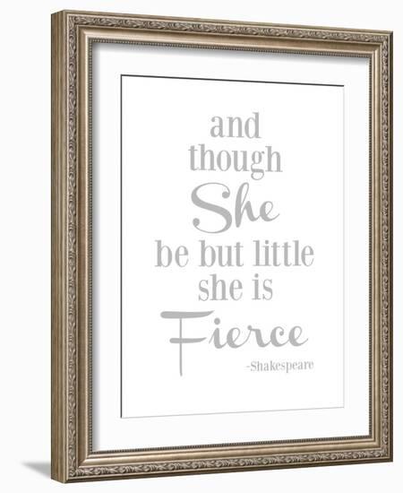 She Is Fierce V2 Gray-Amy Brinkman-Framed Art Print