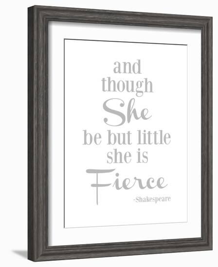 She Is Fierce V2 Gray-Amy Brinkman-Framed Art Print