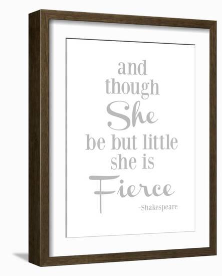 She Is Fierce V2 Gray-Amy Brinkman-Framed Art Print