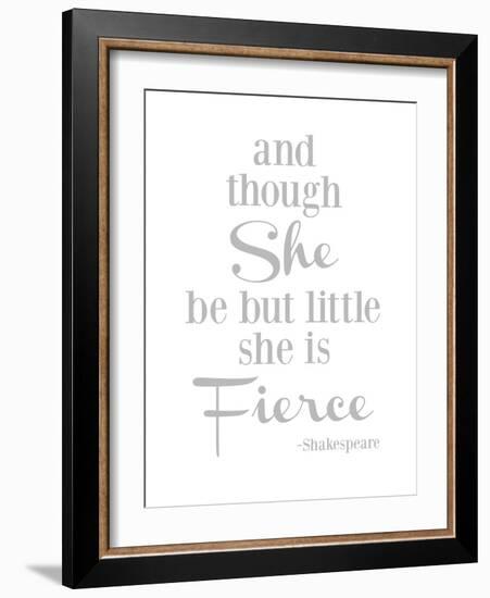 She Is Fierce V2 Gray-Amy Brinkman-Framed Art Print