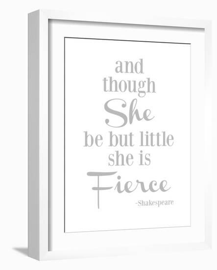 She Is Fierce V2 Gray-Amy Brinkman-Framed Art Print
