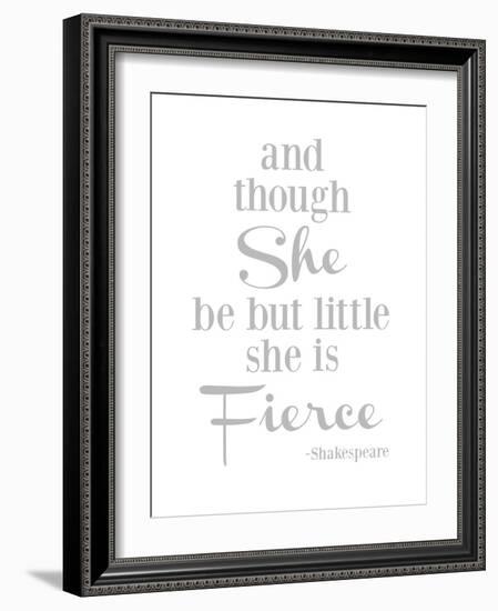 She Is Fierce V2 Gray-Amy Brinkman-Framed Art Print