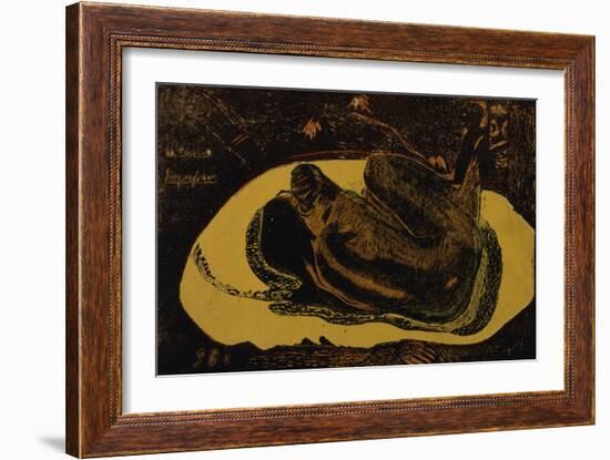 She is Thinking of the Ghost-Paul Gauguin-Framed Giclee Print