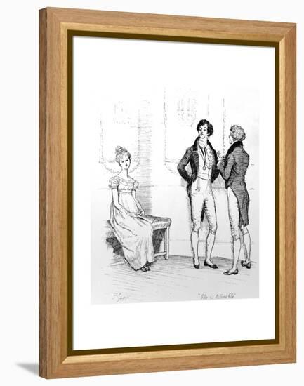 She Is Tolerable', Illustration from 'Pride and Prejudice' by Jane Austen, Edition Published in…-Hugh Thomson-Framed Premier Image Canvas