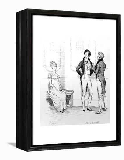 She Is Tolerable', Illustration from 'Pride and Prejudice' by Jane Austen, Edition Published in…-Hugh Thomson-Framed Premier Image Canvas