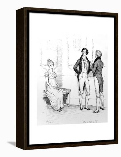 She Is Tolerable', Illustration from 'Pride and Prejudice' by Jane Austen, Edition Published in…-Hugh Thomson-Framed Premier Image Canvas