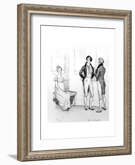 She Is Tolerable', Illustration from 'Pride and Prejudice' by Jane Austen, Edition Published in…-Hugh Thomson-Framed Giclee Print