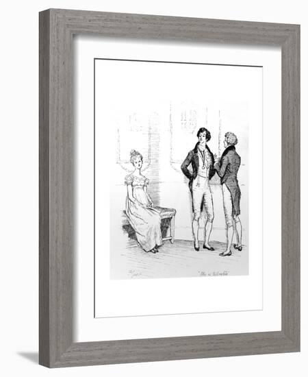 She Is Tolerable', Illustration from 'Pride and Prejudice' by Jane Austen, Edition Published in…-Hugh Thomson-Framed Giclee Print