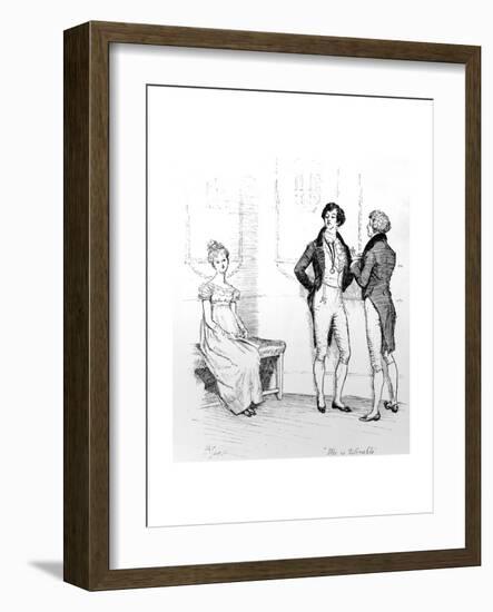 She Is Tolerable', Illustration from 'Pride and Prejudice' by Jane Austen, Edition Published in…-Hugh Thomson-Framed Giclee Print