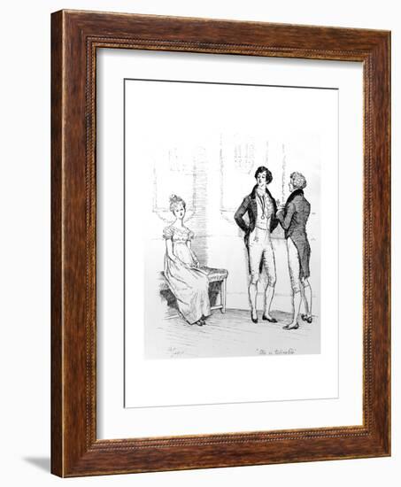 She Is Tolerable', Illustration from 'Pride and Prejudice' by Jane Austen, Edition Published in…-Hugh Thomson-Framed Giclee Print