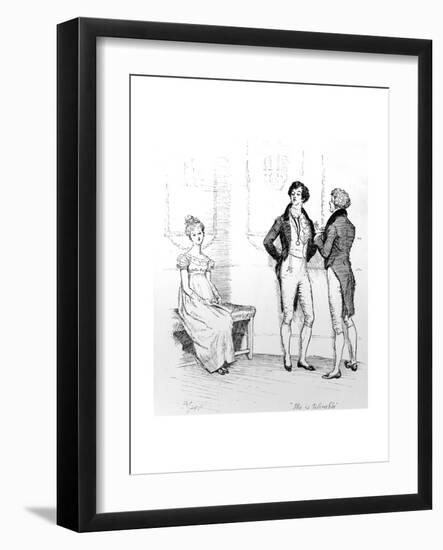 She Is Tolerable', Illustration from 'Pride and Prejudice' by Jane Austen, Edition Published in…-Hugh Thomson-Framed Giclee Print