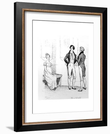 She Is Tolerable', Illustration from 'Pride and Prejudice' by Jane Austen, Edition Published in…-Hugh Thomson-Framed Giclee Print