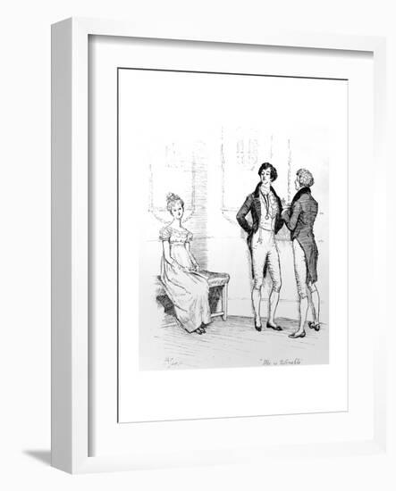 She Is Tolerable', Illustration from 'Pride and Prejudice' by Jane Austen, Edition Published in…-Hugh Thomson-Framed Giclee Print