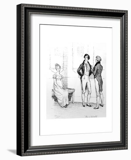 She Is Tolerable', Illustration from 'Pride and Prejudice' by Jane Austen, Edition Published in…-Hugh Thomson-Framed Giclee Print