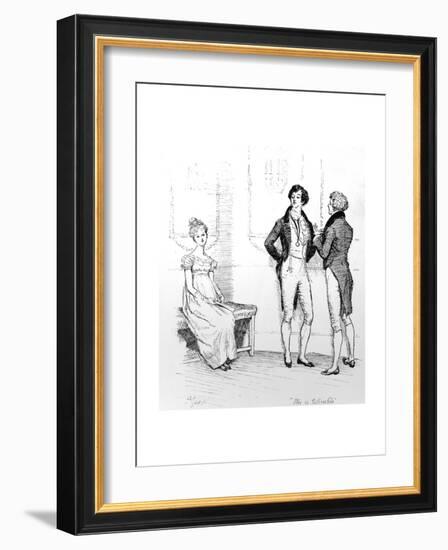 She Is Tolerable', Illustration from 'Pride and Prejudice' by Jane Austen, Edition Published in…-Hugh Thomson-Framed Giclee Print