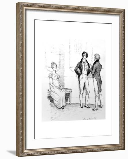 She Is Tolerable', Illustration from 'Pride and Prejudice' by Jane Austen, Edition Published in…-Hugh Thomson-Framed Giclee Print