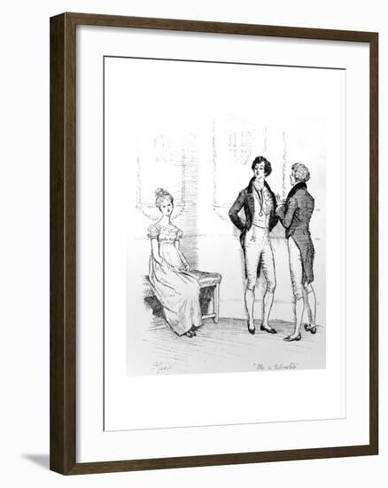 She Is Tolerable', Illustration from 'Pride and Prejudice' by Jane Austen, Edition Published in…-Hugh Thomson-Framed Giclee Print