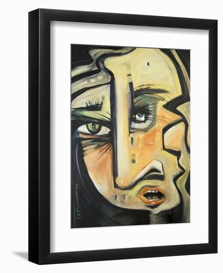 She Lunches Alone-Tim Nyberg-Framed Giclee Print