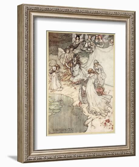 She Never Had So Sweet a Changeling, Illustration from 'Midsummer Nights Dream'-Arthur Rackham-Framed Giclee Print