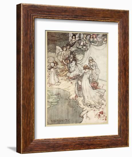 She Never Had So Sweet a Changeling, Illustration from 'Midsummer Nights Dream'-Arthur Rackham-Framed Giclee Print