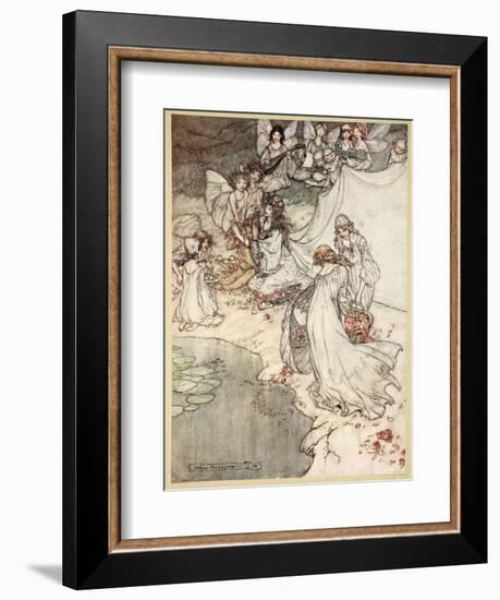 She Never Had So Sweet a Changeling, Illustration from 'Midsummer Nights Dream'-Arthur Rackham-Framed Giclee Print