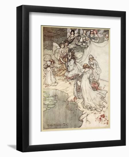 She Never Had So Sweet a Changeling, Illustration from 'Midsummer Nights Dream'-Arthur Rackham-Framed Giclee Print