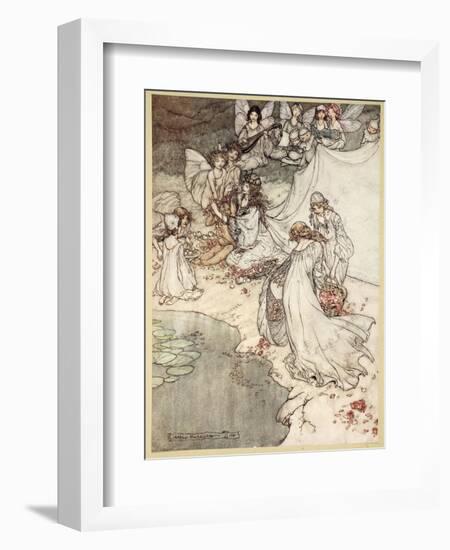 She Never Had So Sweet a Changeling, Illustration from 'Midsummer Nights Dream'-Arthur Rackham-Framed Giclee Print