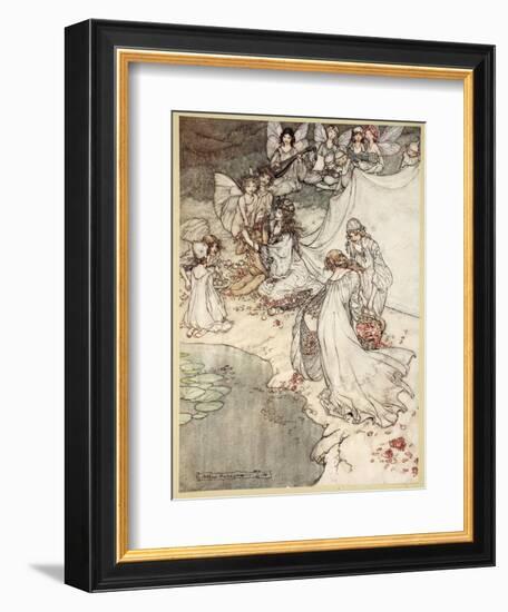 She Never Had So Sweet a Changeling, Illustration from 'Midsummer Nights Dream'-Arthur Rackham-Framed Giclee Print