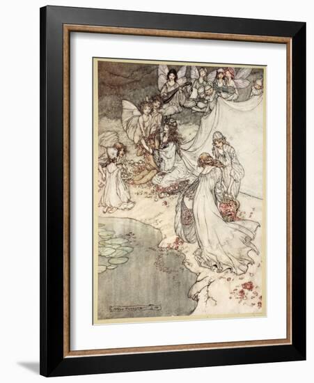 She Never Had So Sweet a Changeling, Illustration from 'Midsummer Nights Dream'-Arthur Rackham-Framed Giclee Print