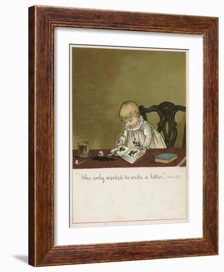 She Only Wants to Write a Letter!-Ida Waugh-Framed Art Print