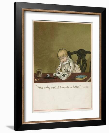 She Only Wants to Write a Letter!-Ida Waugh-Framed Art Print