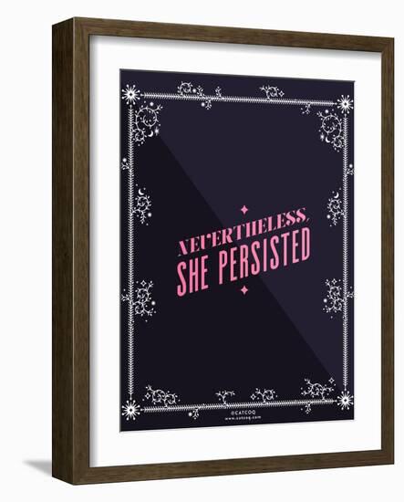 She Persisted-Cat Coquillette-Framed Art Print