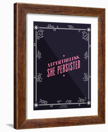 She Persisted-Cat Coquillette-Framed Art Print