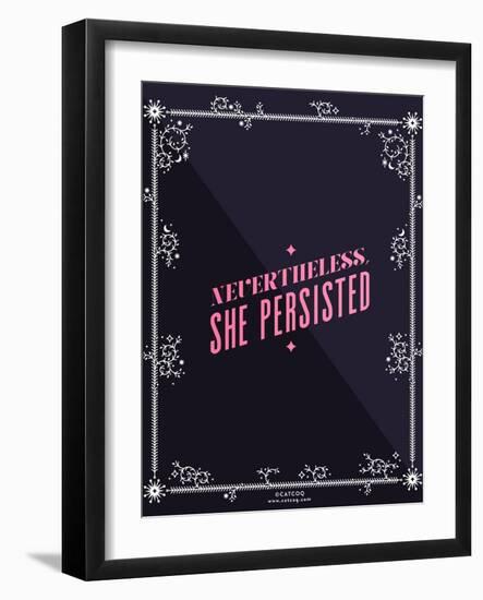 She Persisted-Cat Coquillette-Framed Art Print