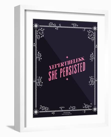 She Persisted-Cat Coquillette-Framed Art Print